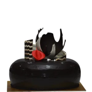 Entremet chocolat noir praliné